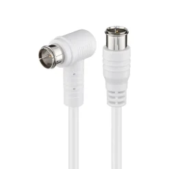 F-kabel Vit vinklad 5 m