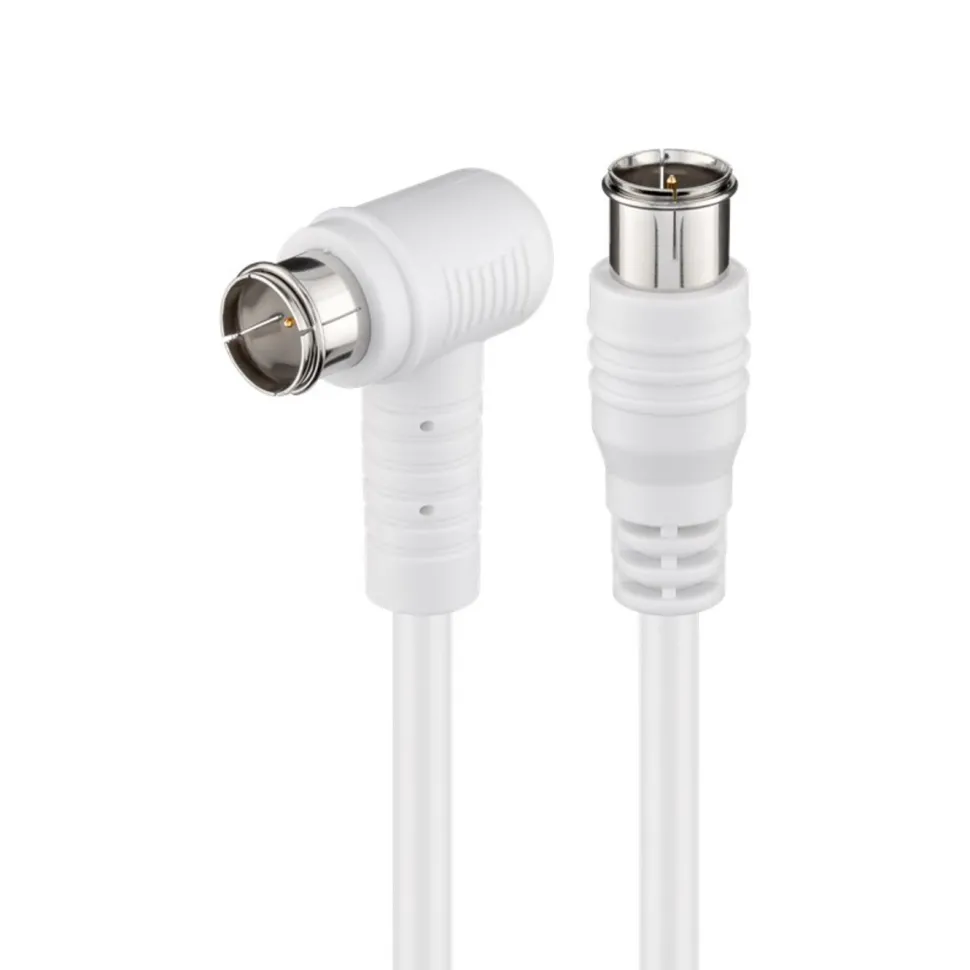 F-kabel Vit vinklad 5 m