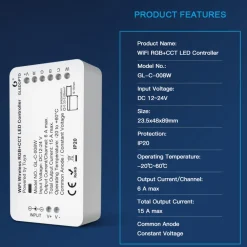 Gledopto RGB+CCT Wifi-controller för LED-list