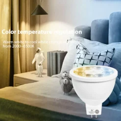 Gledopto Smart MR16 12 V LED-lampa RGB+CCT 250 lm