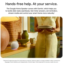 Google Home Speaker smart högtalare med Gemini Porcelain