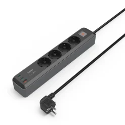 Hama Grenuttag med USB-C/A 65 W PD 4 uttag