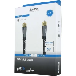 Hama SAT-antennkabel med F-kontakt 120 dB 3 m