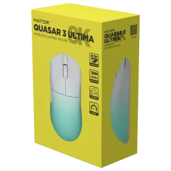 Hator Quasar 3 Ultima 8K Wireless gamingmus Vit/mint