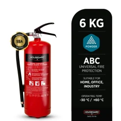 Housegard Brandsläckare med pulver 6 kg Röd