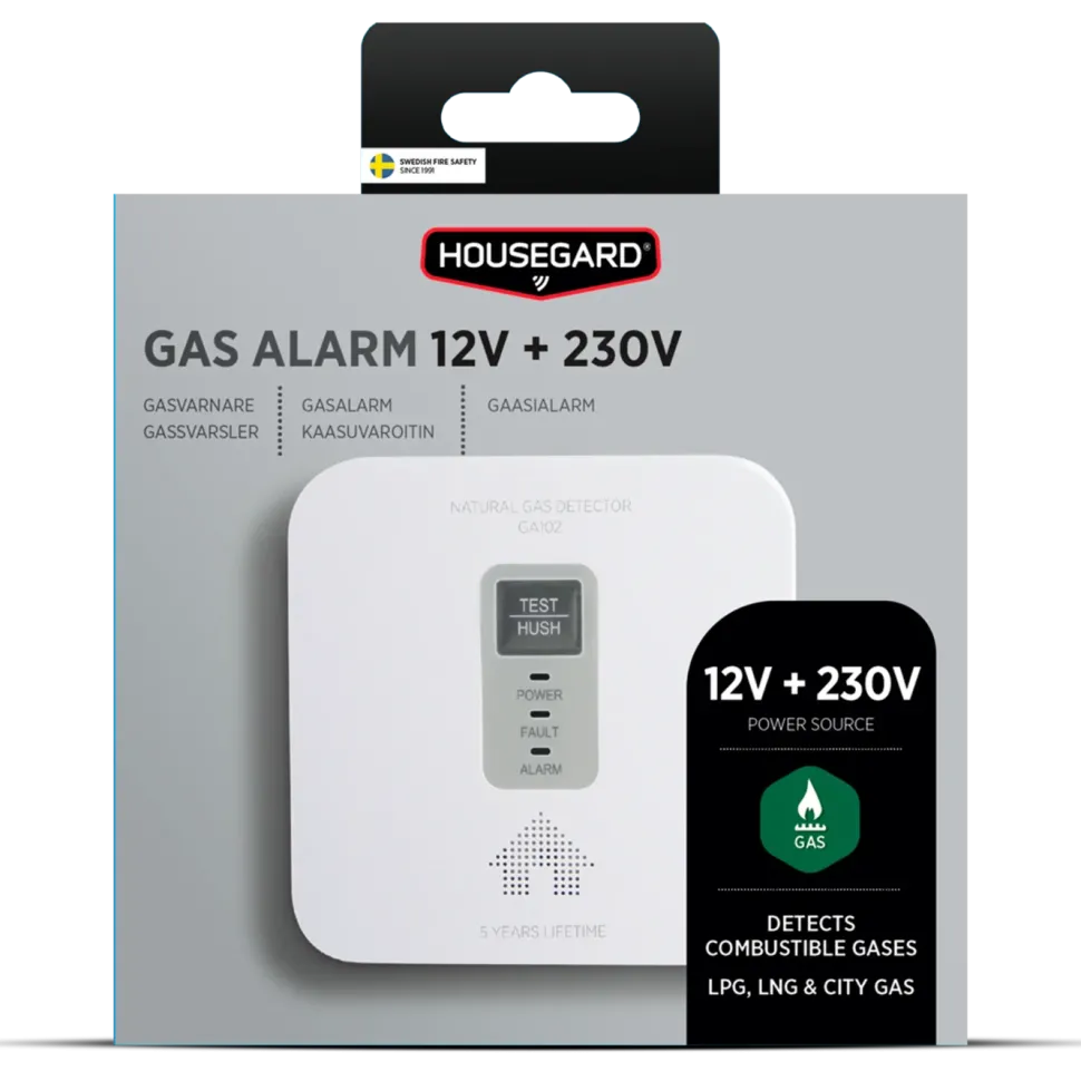 Housegard Gasvarnare för gasol, naturgas och stadsgas