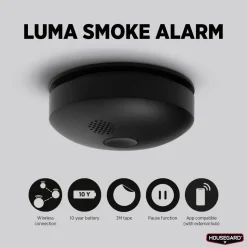 Housegard Luma Trådlös brandvarnare 2-pack Svart