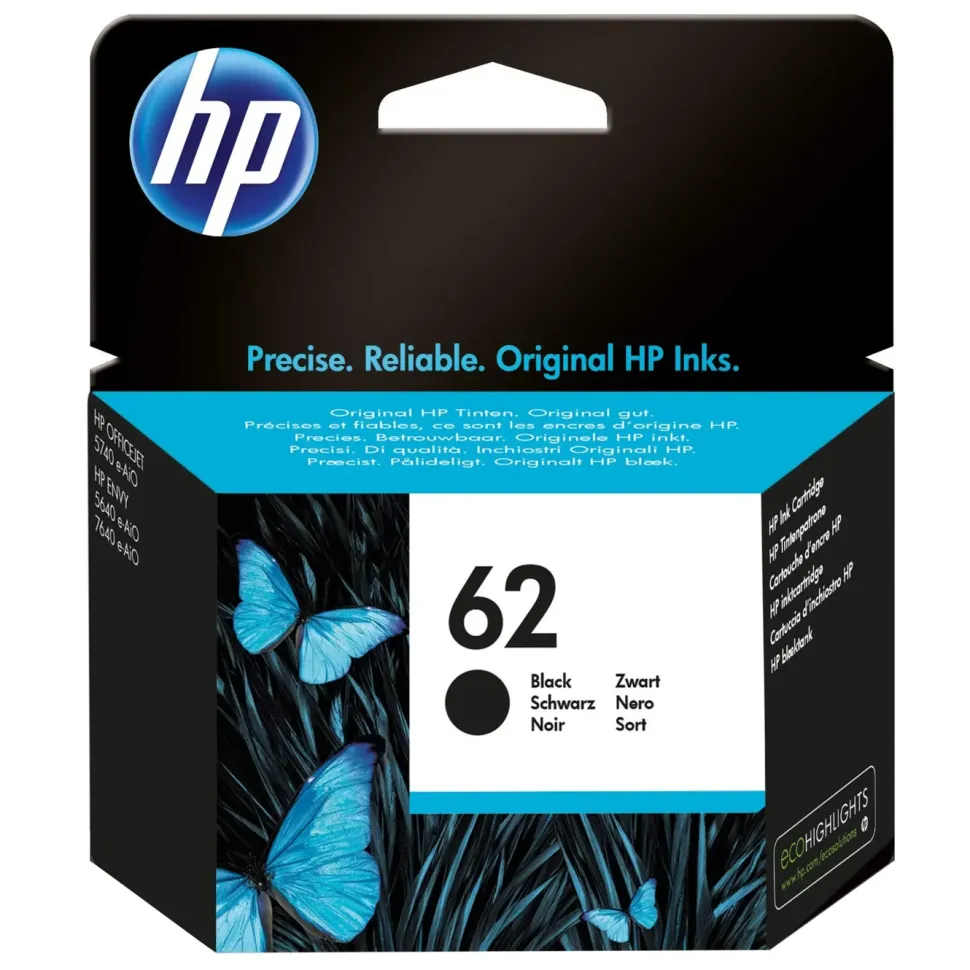 HP 62 Bläckpatron Svart