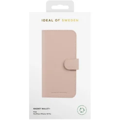 IDEAL OF SWEDEN Magnet Wallet+ för iPhone 15 Pro Rosa