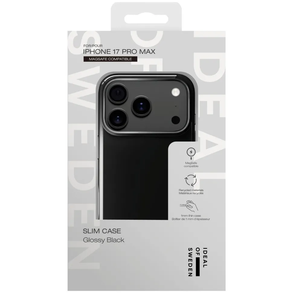 IDEAL OF SWEDEN Slim MagSafe Case – mobilskal till iPhone 17 Pro Max Glossy Black