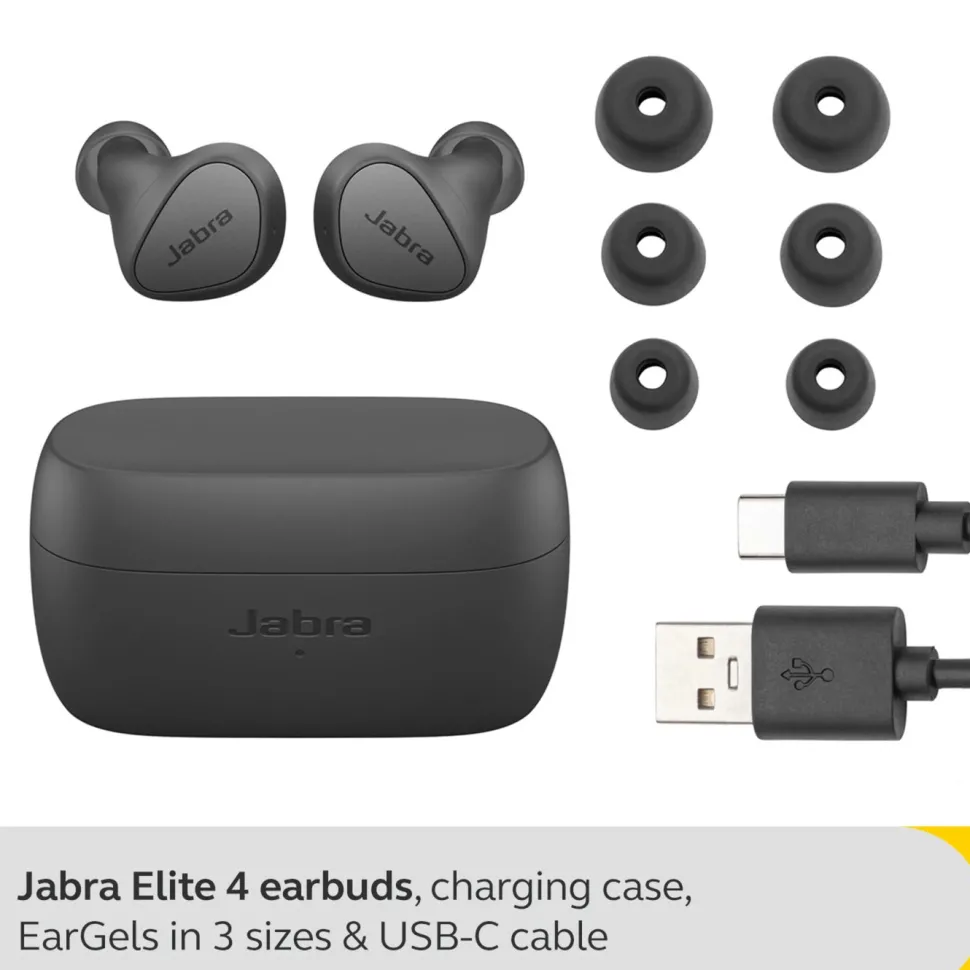 Jabra Elite 4 Trådlösa hörlurar Dark grey