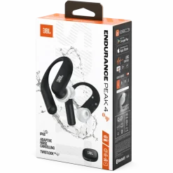 JBL Endurance Peak 4 Trådlösa sporthörlurar - svart/grå Svart/grå