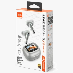 JBL Live Beam 3 Trådlösa hörlurar Silverfärgad
