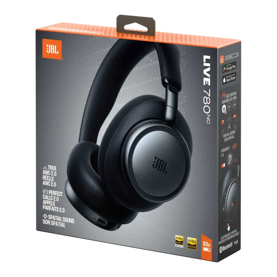 JBL Live 780NC over-ear-hörlurar med brusreducering Black
