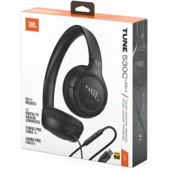 JBL Tune 530C USB-C on-ear-hörlurar Svart