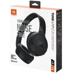 JBL Tune 670 NC Trådlösa hörlurar Svart
