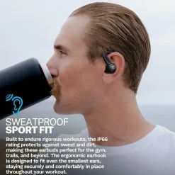 JLab Epic Sport 3 sporthörlurar med brusreducering Svart
