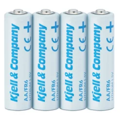 Kjell & Company AA-litiumbatterier 4-pack