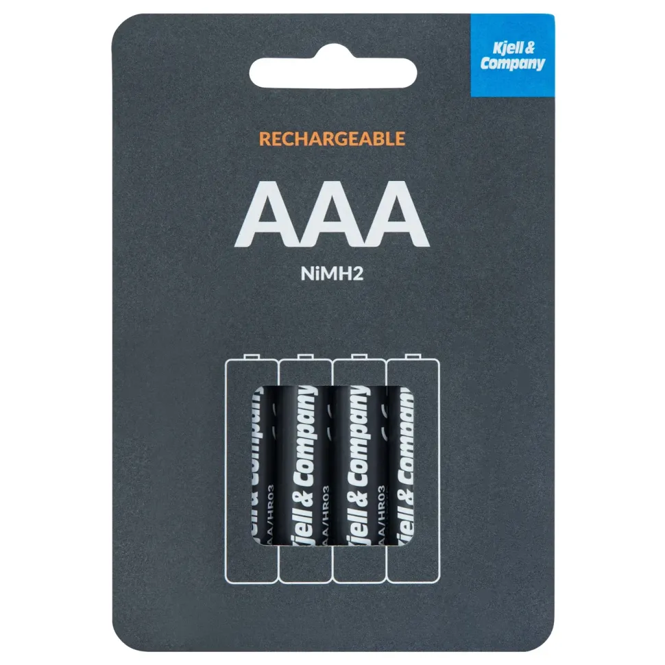 Kjell & Company Laddningsbara AAA-batterier 950 mAh 4-pack