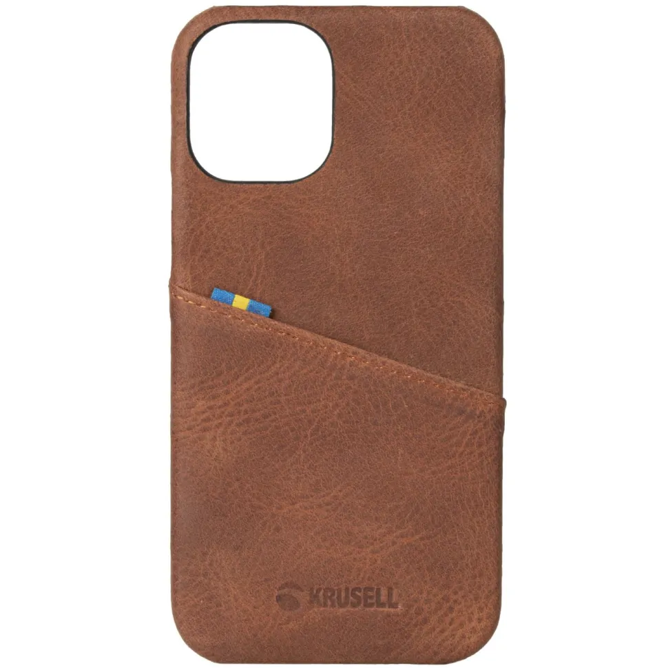 Krusell Plånboksskal för iPhone 12 Pro Max Cognac