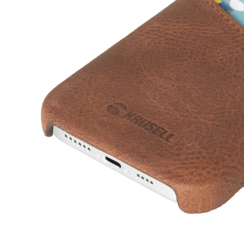 Krusell Plånboksskal för iPhone 12 Pro Max Cognac