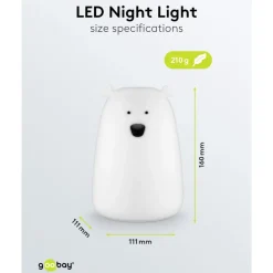 LED-nattlampa Isbjörn