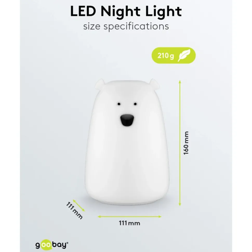 LED-nattlampa Isbjörn