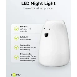 LED-nattlampa Isbjörn