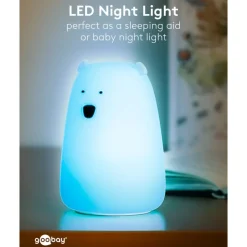 LED-nattlampa Isbjörn