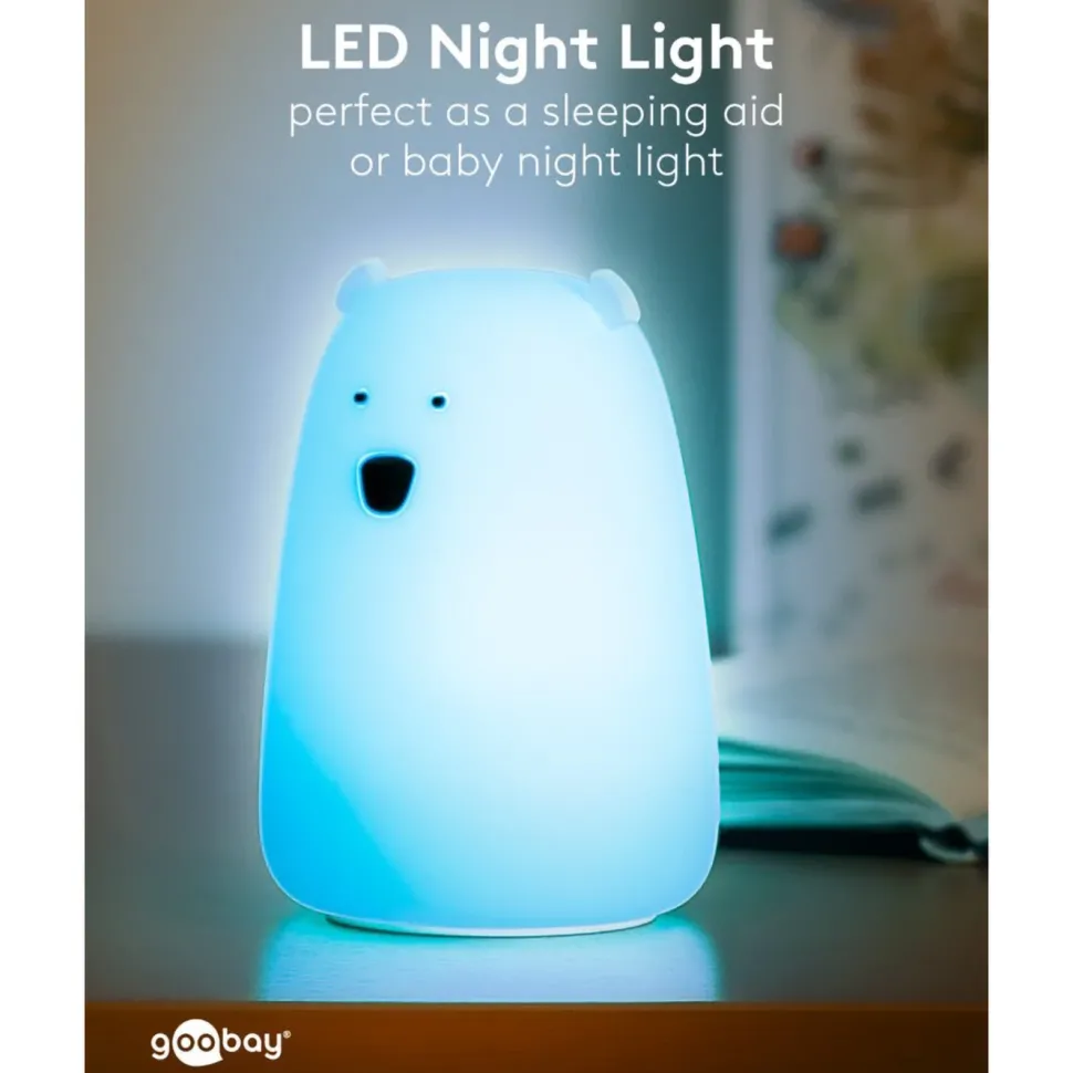 LED-nattlampa Isbjörn