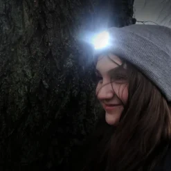 Ledsavers Mössa med LED-lampa Grå