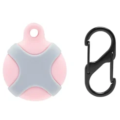 Linocell AirTag silikonfodral för djur Rosa/Grå