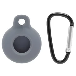 Linocell AirTag silikonfodral med karbinhake Grå