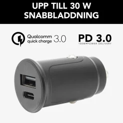 Linocell Billaddare med snabbladdning 30 W