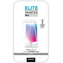 Linocell Elite Extreme Curved Skärmskydd för iPhone 6, 7 och 8 Vit