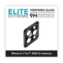 Linocell Elite Extreme Skydd för kameralinsen iPhone 15 Pro och 15 Pro Max
