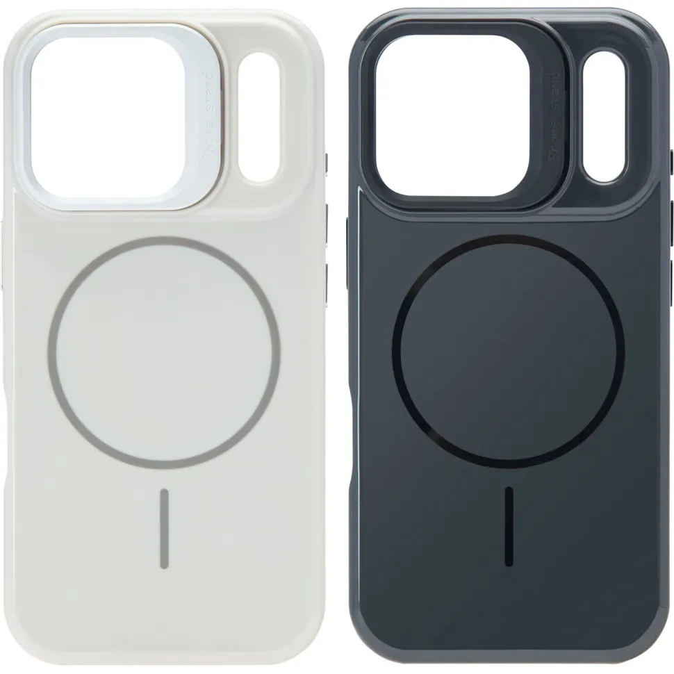 Linocell Flip Stand Case Mobilskal för iPhone 17 Pro Svart