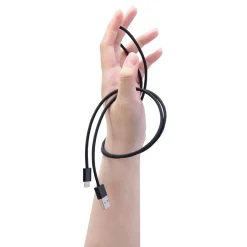 Linocell Flätad USB-A- till Lightning-kabel Svart 0,5 m
