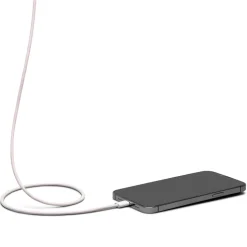 Linocell Flätad USB-A- till Lightning-kabel Rosa 1 m