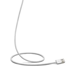 Linocell Flätad USB-A- till Lightning-kabel Vit 1 m