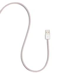 Linocell Flätad USB-A- till USB-C-kabel Rosa 0,5 m