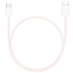 Linocell Flätad USB-A- till USB-C-kabel Rosa 0,5 m