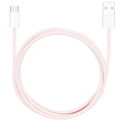 Linocell Flätad USB-A- till USB-C-kabel Rosa 1 m