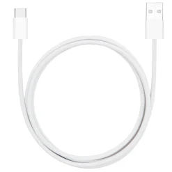 Linocell Flätad USB-A- till USB-C-kabel Vit 1 m