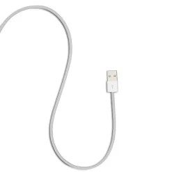 Linocell Flätad USB-A- till USB-C-kabel Vit 0,5 m