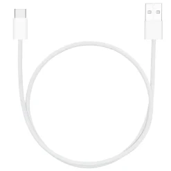 Linocell Flätad USB-A- till USB-C-kabel Vit 0,5 m
