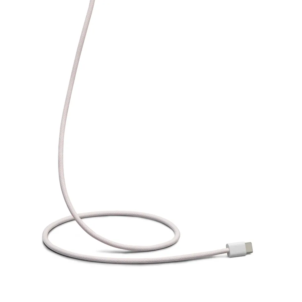 Linocell Flätad USB-A- till USB-C-kabel Rosa 2 m