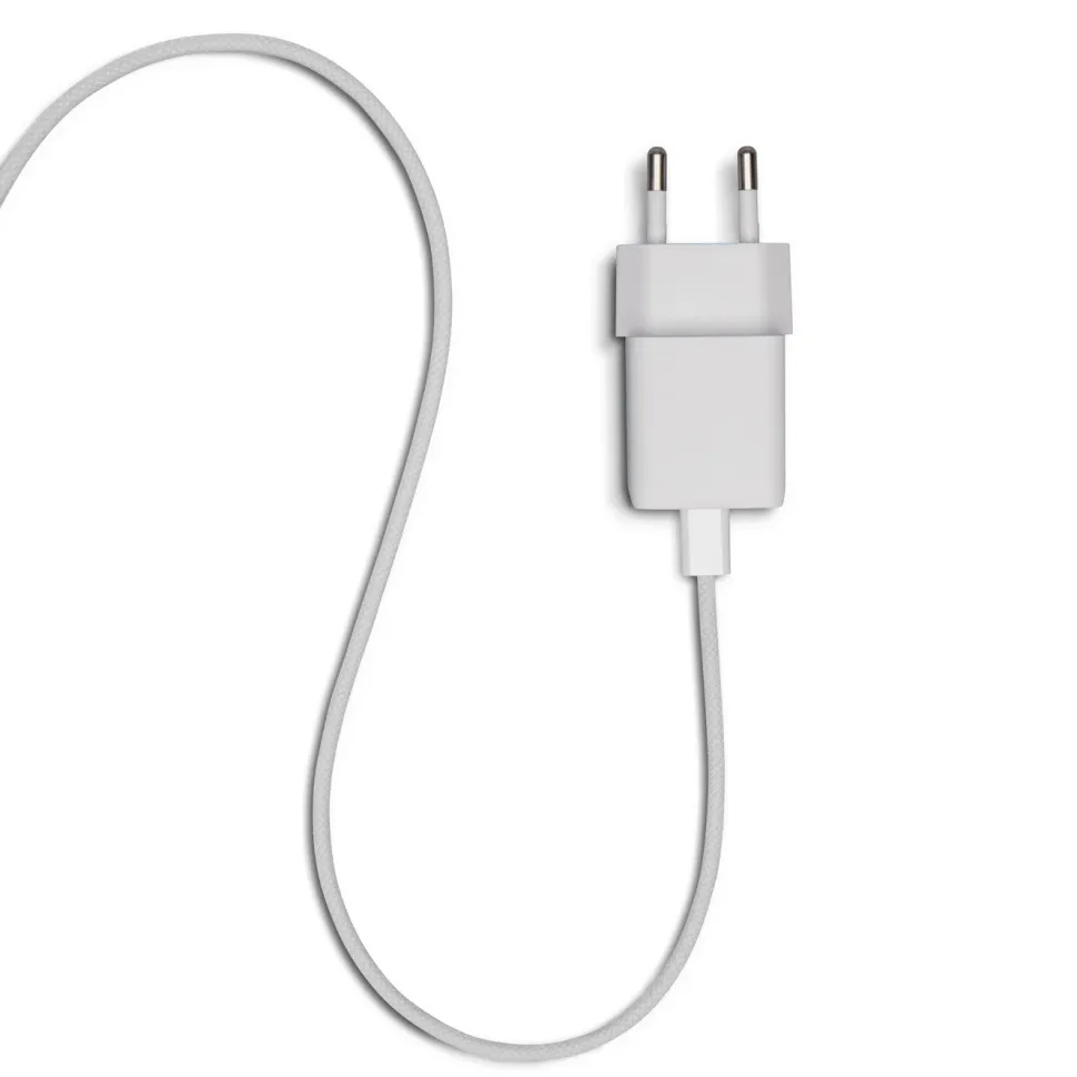 Linocell Flätad USB-C- till Lightning-kabel Vit 2 m