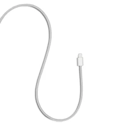 Linocell Flätad USB-C- till Lightning-kabel Vit 2 m