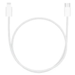 Linocell Flätad USB-C- till Lightning-kabel Vit 0,5 m